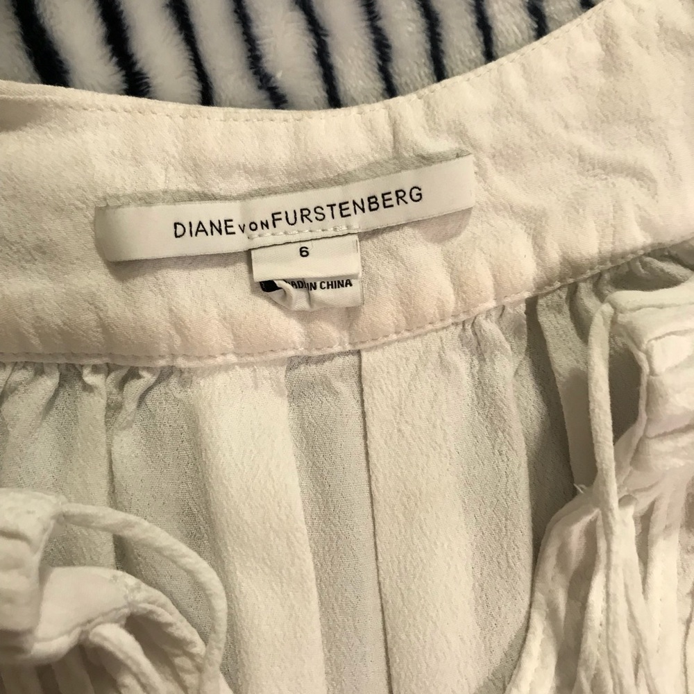 Diane Von Furstenburg white blouse